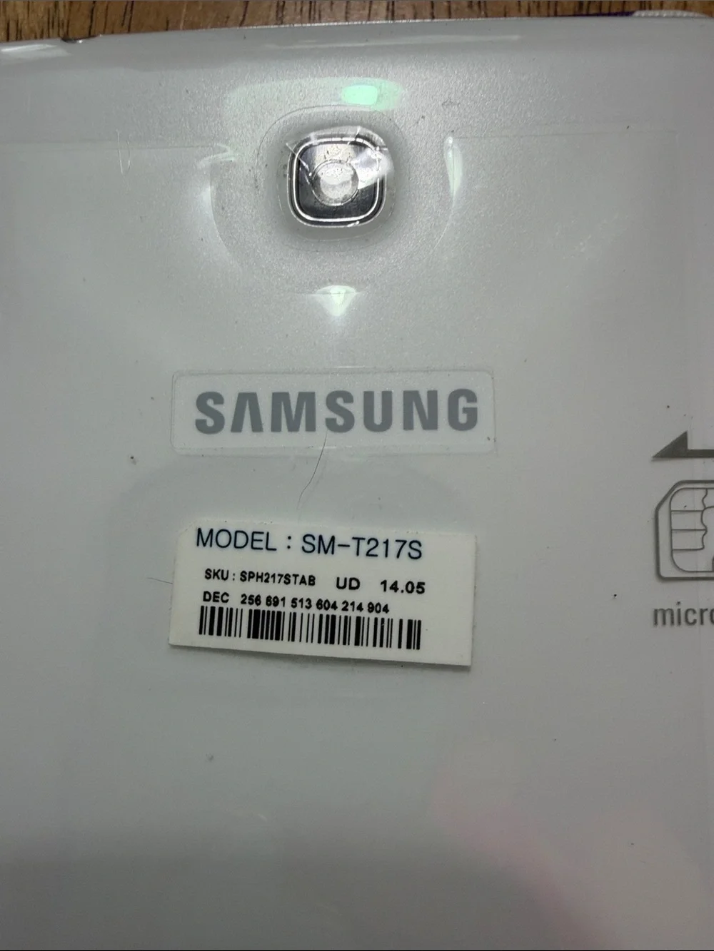 Samsung Galaxy Tab 3 White Tablet with Purple Cover Accent